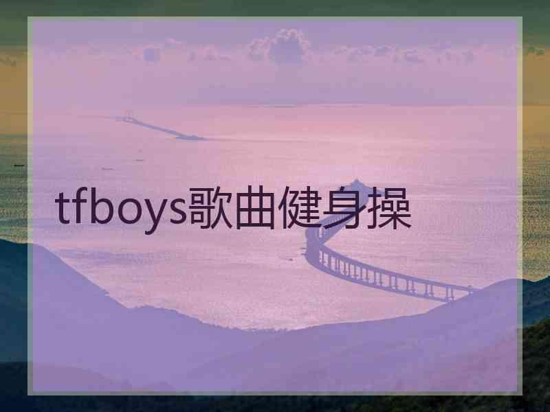 tfboys歌曲健身操