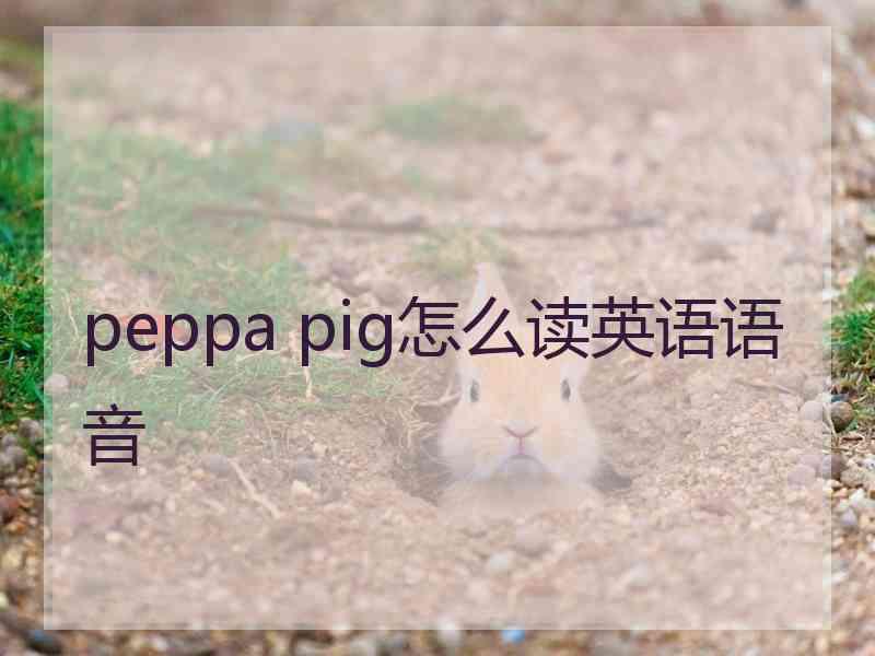 peppa pig怎么读英语语音