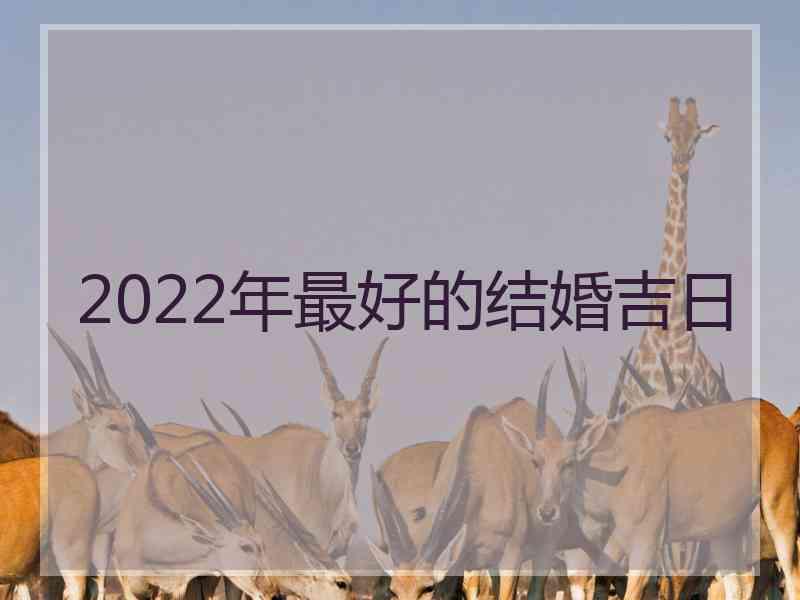 2022年最好的结婚吉日