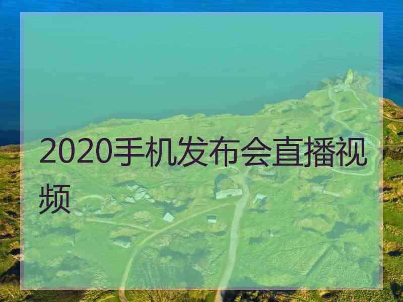 2020手机发布会直播视频