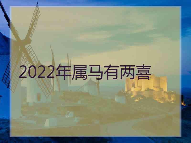 2022年属马有两喜