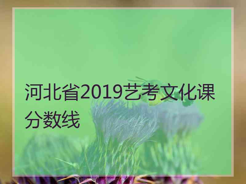 河北省2019艺考文化课分数线