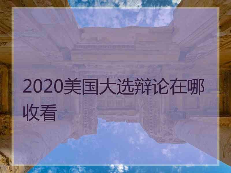 2020美国大选辩论在哪收看