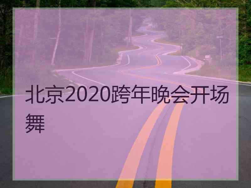 北京2020跨年晚会开场舞