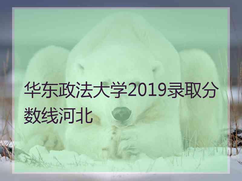 华东政法大学2019录取分数线河北