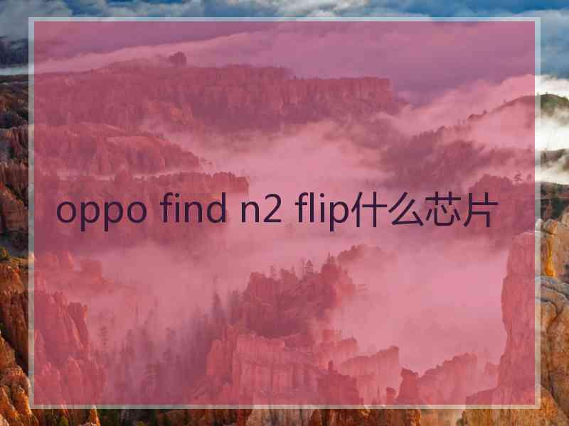 oppo find n2 flip什么芯片