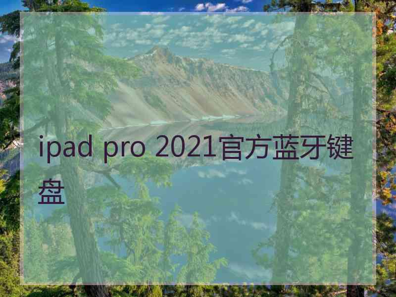 ipad pro 2021官方蓝牙键盘