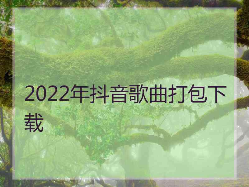 2022年抖音歌曲打包下载