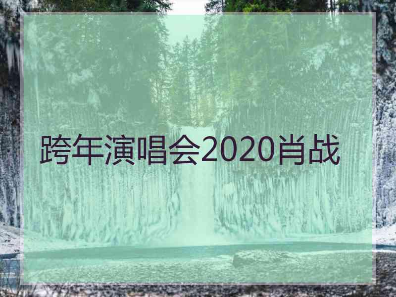 跨年演唱会2020肖战