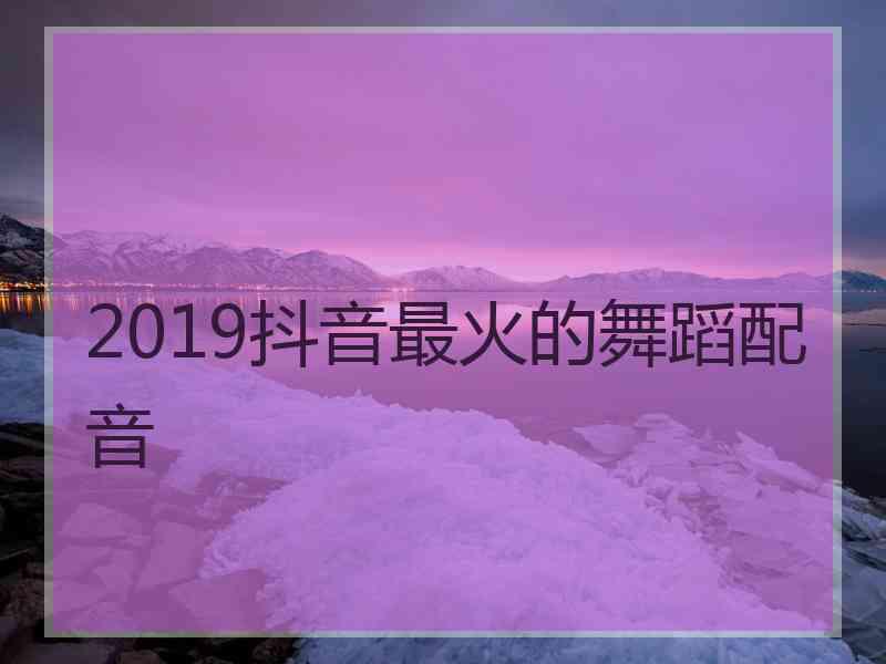 2019抖音最火的舞蹈配音