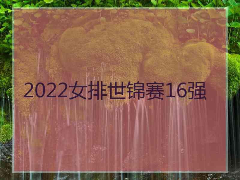 2022女排世锦赛16强