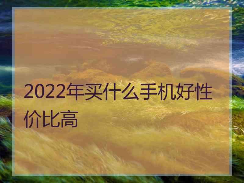 2022年买什么手机好性价比高