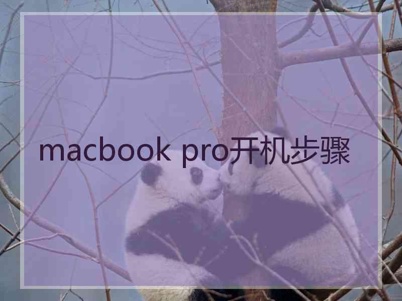 macbook pro开机步骤