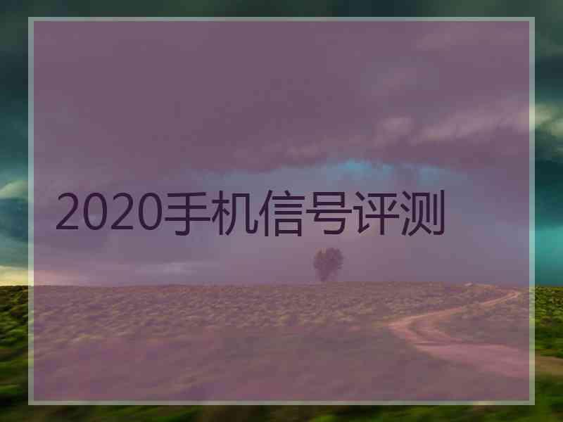 2020手机信号评测