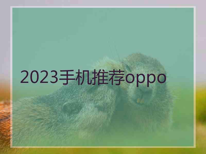 2023手机推荐oppo