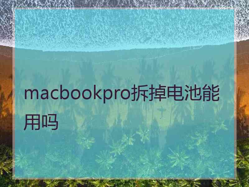 macbookpro拆掉电池能用吗