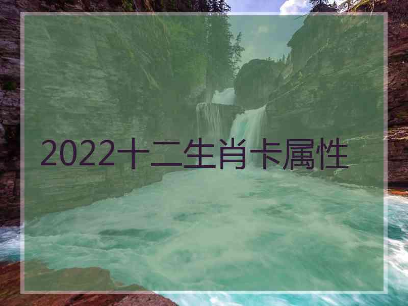 2022十二生肖卡属性