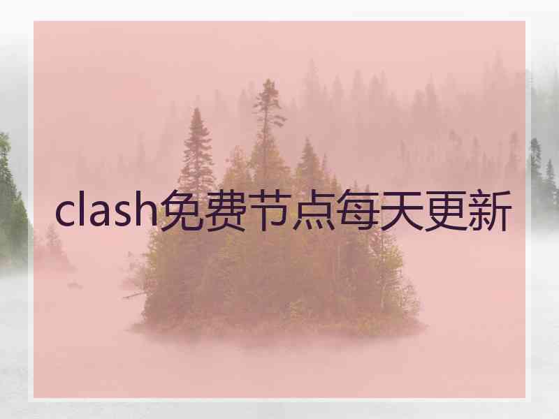 clash免费节点每天更新