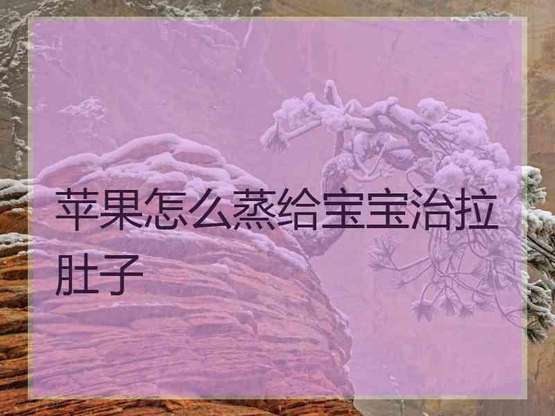 苹果怎么蒸给宝宝治拉肚子