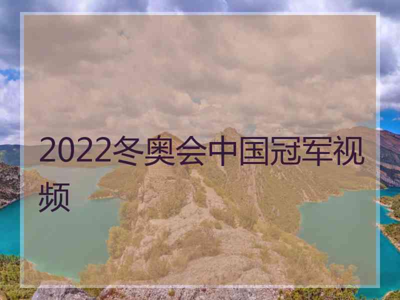 2022冬奥会中国冠军视频