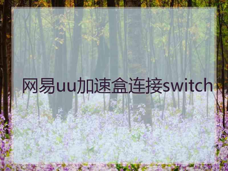 网易uu加速盒连接switch