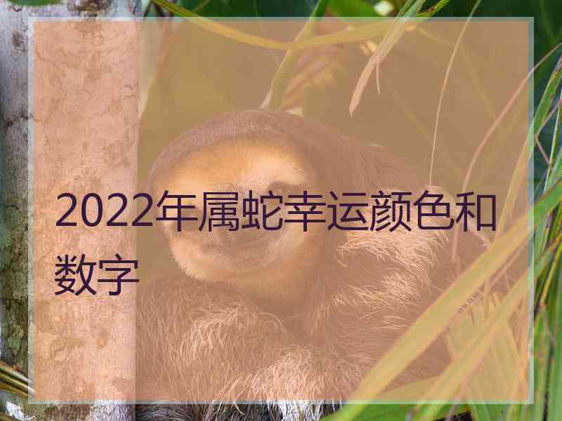 2022年属蛇幸运颜色和数字