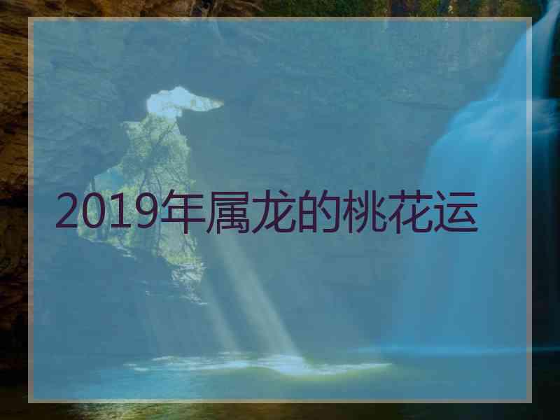 2019年属龙的桃花运