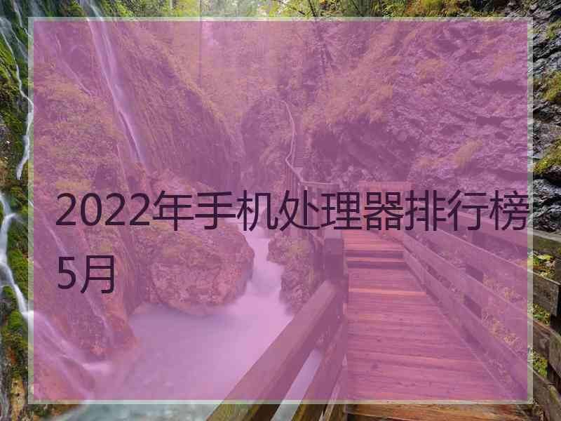 2022年手机处理器排行榜5月