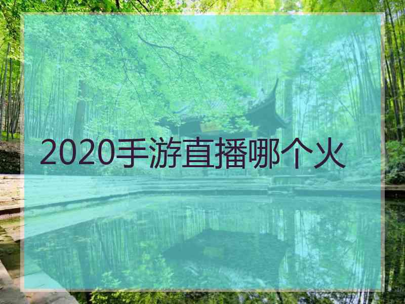 2020手游直播哪个火