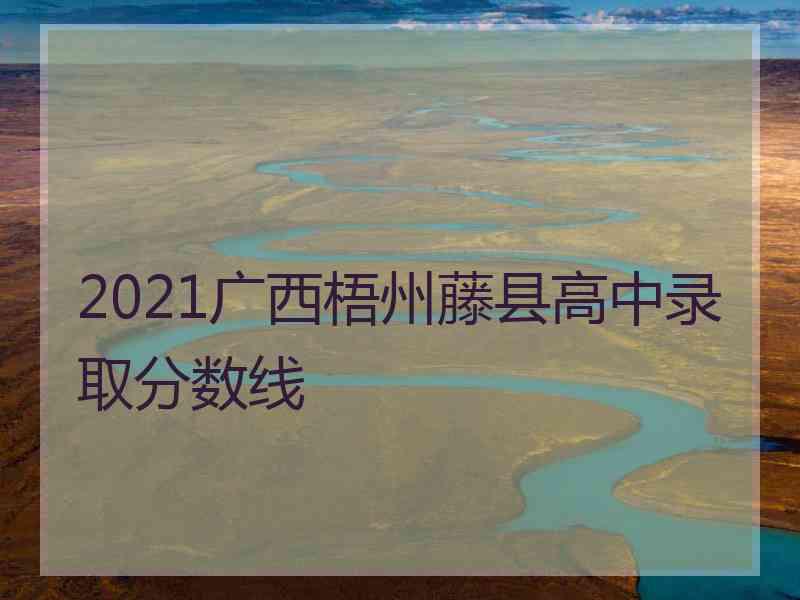 2021广西梧州藤县高中录取分数线