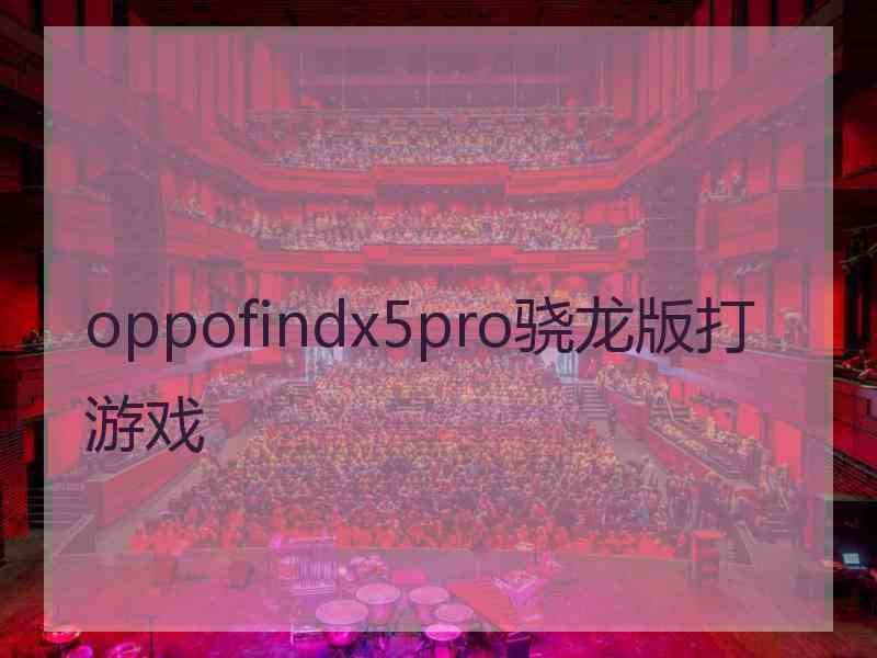 oppofindx5pro骁龙版打游戏