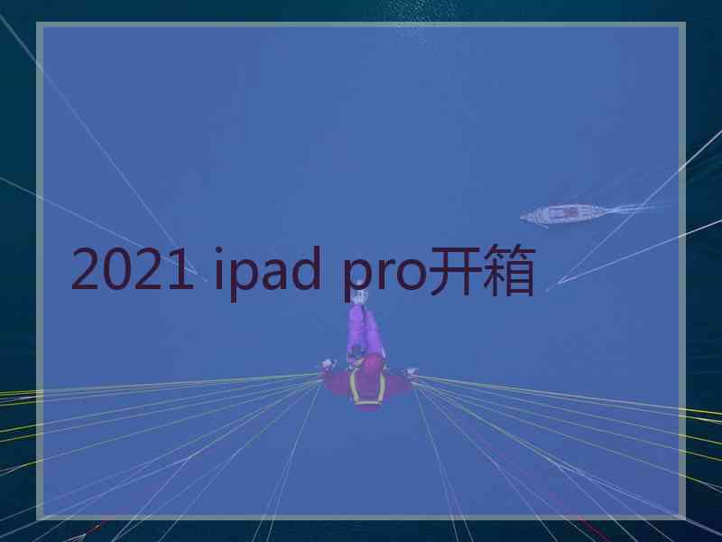 2021 ipad pro开箱