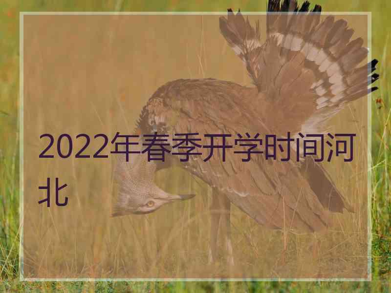 2022年春季开学时间河北