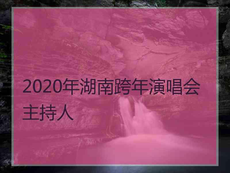 2020年湖南跨年演唱会主持人