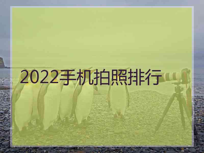 2022手机拍照排行