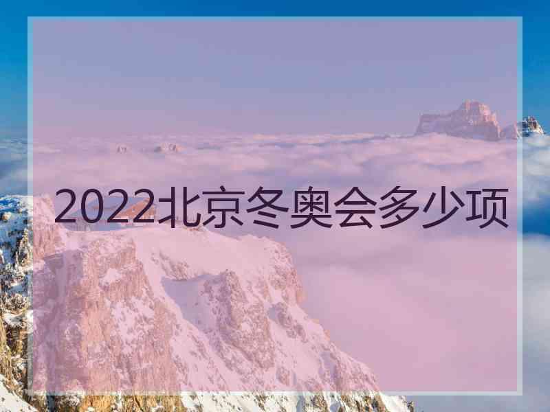 2022北京冬奥会多少项