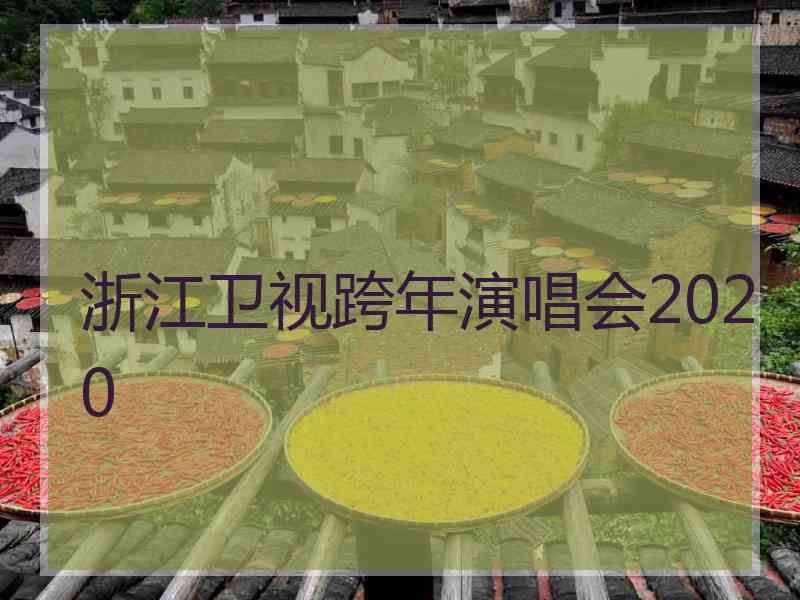 浙江卫视跨年演唱会2020