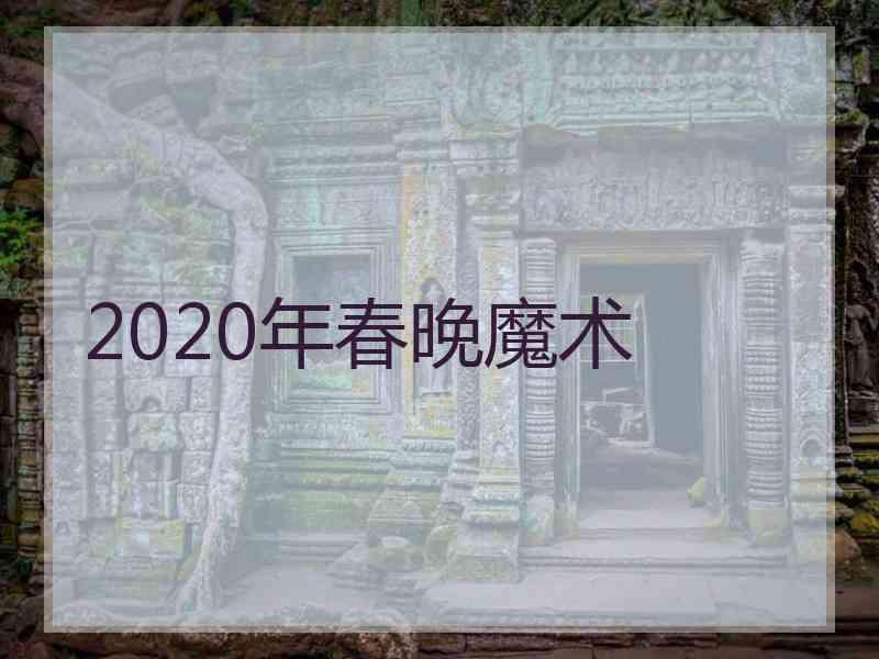 2020年春晚魔术