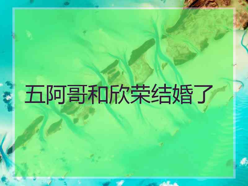 五阿哥和欣荣结婚了