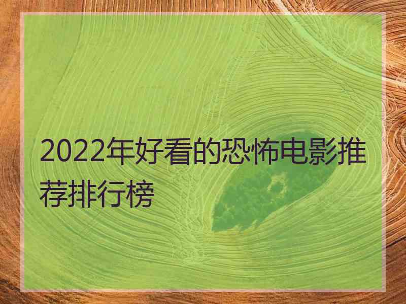 2022年好看的恐怖电影推荐排行榜