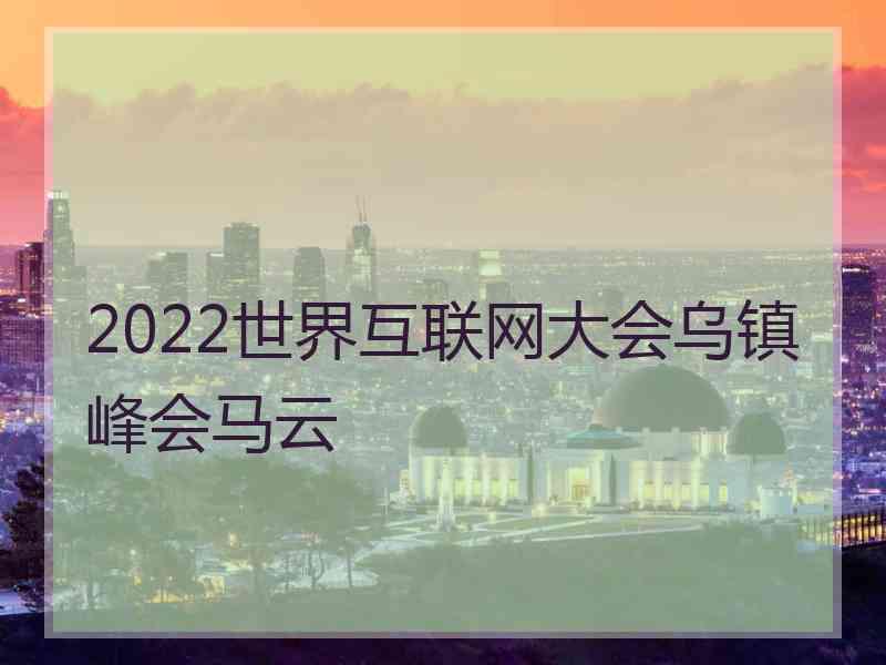 2022世界互联网大会乌镇峰会马云