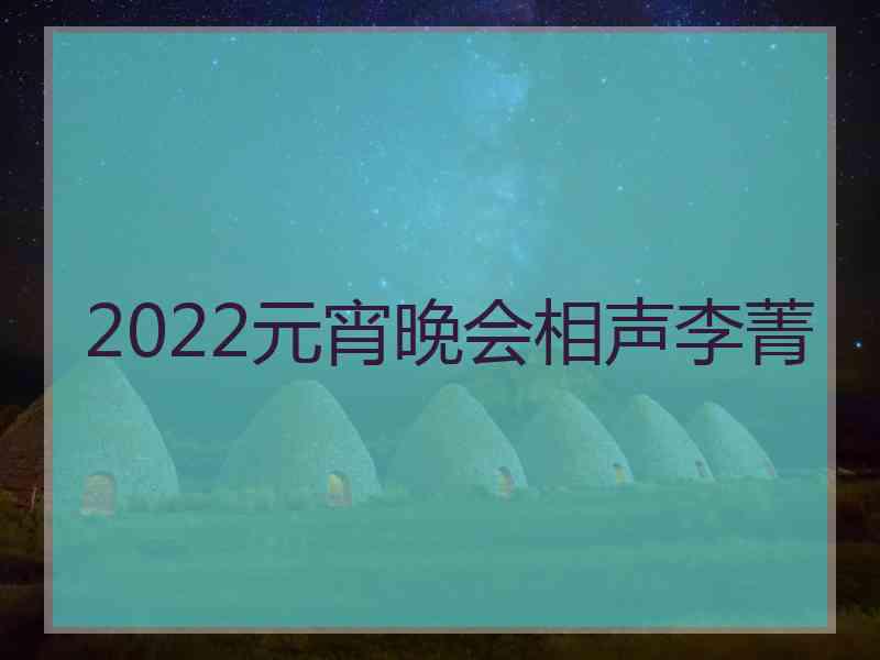 2022元宵晚会相声李菁