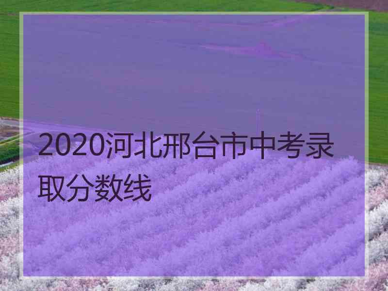 2020河北邢台市中考录取分数线