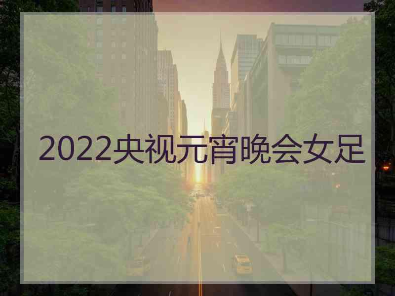 2022央视元宵晚会女足