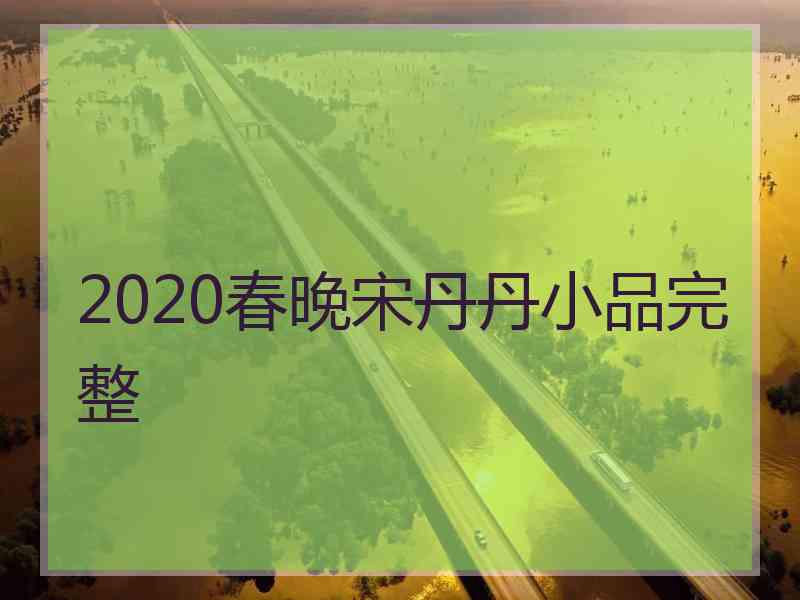 2020春晚宋丹丹小品完整