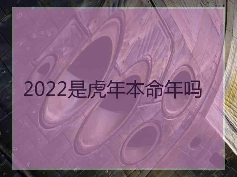 2022是虎年本命年吗