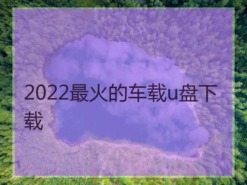 2022最火的车载u盘下载