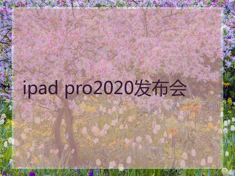 ipad pro2020发布会