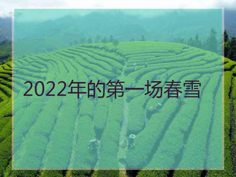 2022年的第一场春雪