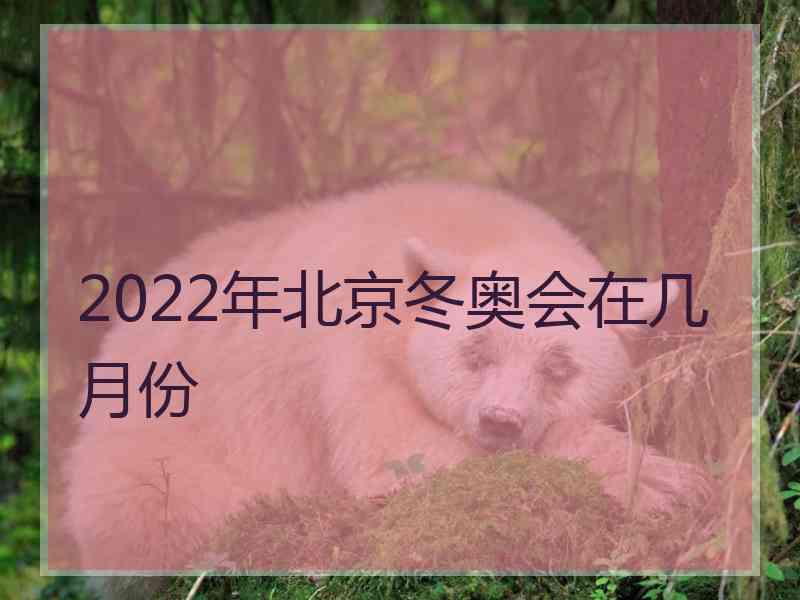 2022年北京冬奥会在几月份